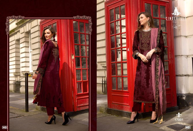 Jardoshi Vol 2 By Cinderella Winter wear Velvet Designer Salwar Suit 
